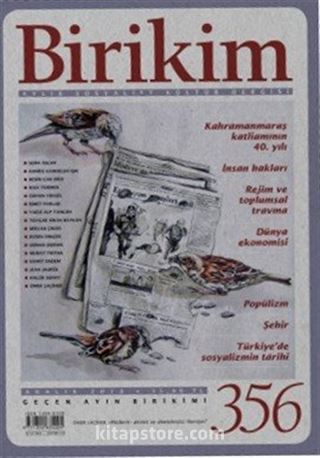 Birikim Aylık Sosyalist Kültür Dergisi Sayı:356 Aralık 2018
