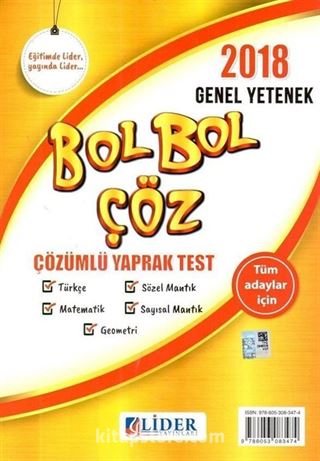 2018 KPSS Genel Yetenek Bol Bol Çöz Çözümlü Yaprak Test
