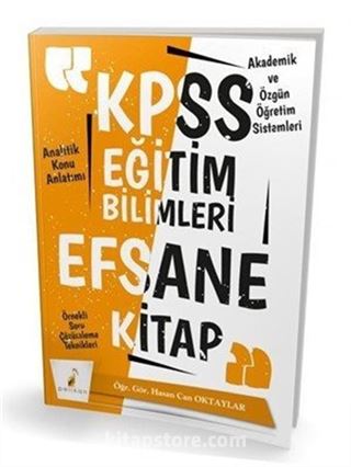2019 KPSS Eğitim Bilimleri Efsane Tek Kitap Konu Anlatımlı