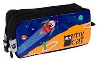 My Cat İkili Kalemlikler (Mavi) (CAT122)