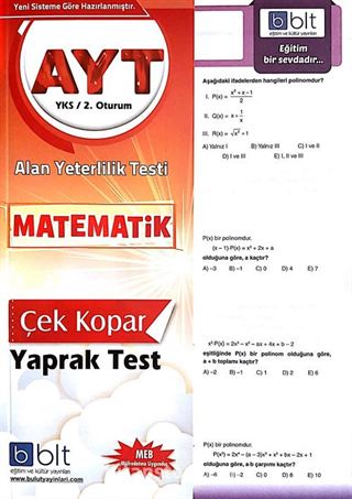 AYT Matematik Çek Kopar Yaprak Test