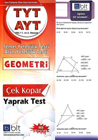 TYT AYT Geometri Çek Kopar Yaprak Test