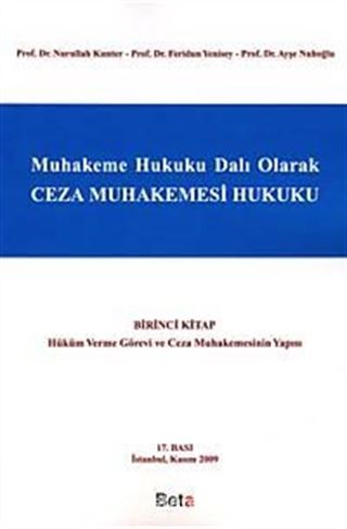 Ceza Muhakemesi Hukuku 1. Kitap