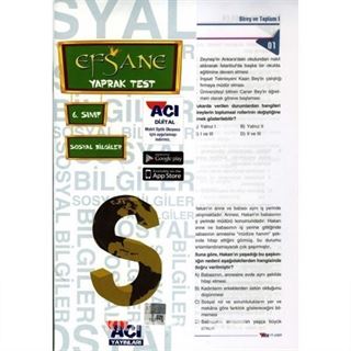 6. Sınıf Sosyal Bilgiler Çek Kopart Yaprak Test