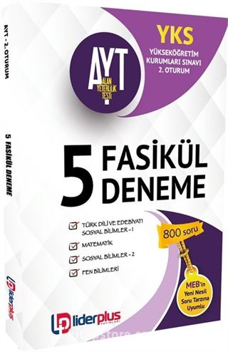 2019 Alan Yeterlilik Testi 5 Fasikül Deneme