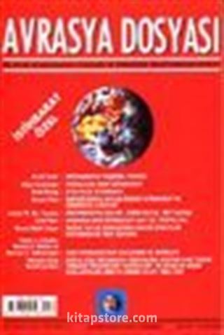Avrasya Dosyası / Yaz 2002-Sayı 2 Cilt: 8 İstihbarat Özel