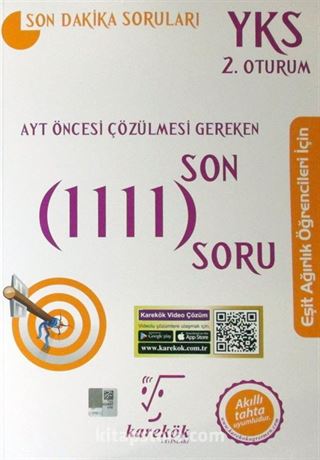 AYT Öncesi Çözülmesi Gereken Son 1111 Soru (Eşit Ağırlık)