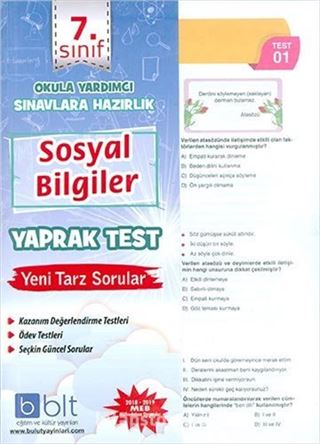 7.Sınıf Sosyal Bilgiler Yaprak Test