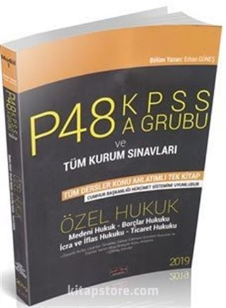 P48 KPSS A Grubu ve Tüm Kurum Sınavları Özel Hukuk Konu Anlatımlı