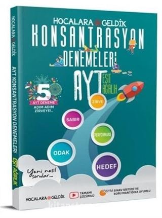 AYT Konsantrasyon Denemeleri Eşit Ağırlık 5'li Tamamı Çözümlü