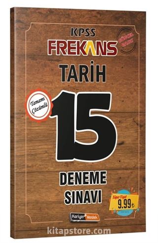 2019 KPSS Frekans Tarih Çözümlü 15 Deneme Sınavı