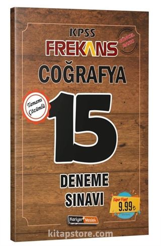 2019 KPSS Frekans Coğrafya Çözümlü 15 Deneme Sınavı