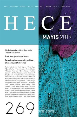 Sayı:269 Mayıs 2019 Hece Aylık Edebiyat Dergisi