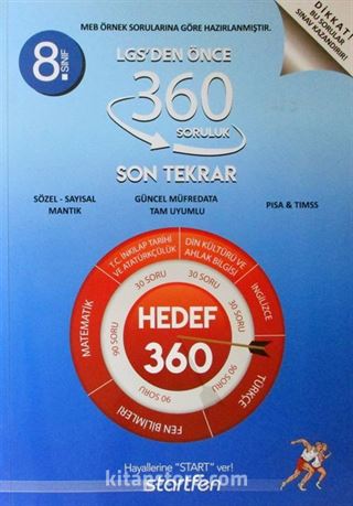 8. Sınıf LGS'den Önce 360 Soruluk Son Tekrar