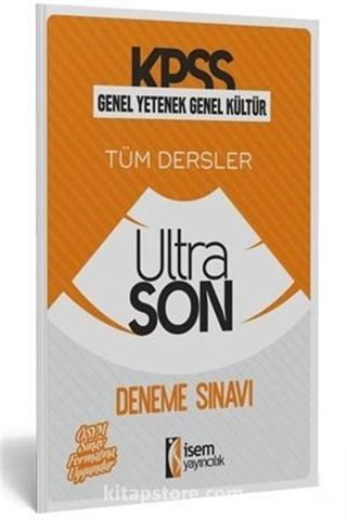 2019 KPSS Genel Yetenek Genel Kültür ÖSYM Tarzı Ultra Son Deneme Sınavı