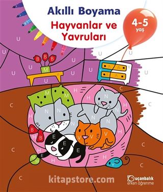 Akıllı Boyama Hayvanlar ve Yavruları (4-5 Yaş)