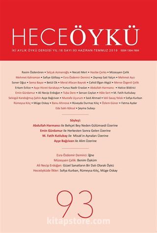 Hece Öykü İki Aylık Öykü Dergisi Sayı:93 Haziran 2019