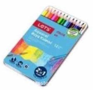 12 Renk Aquarel Boya Kalemi Metal Kutuda L-4712