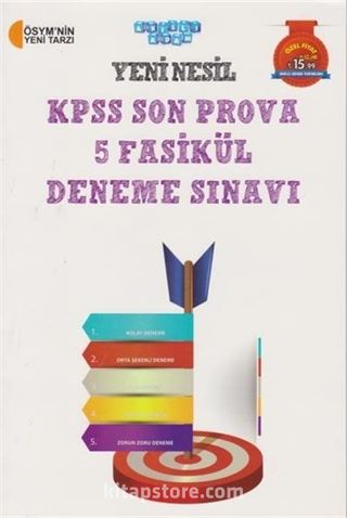Yeni Nesil KPSS Son Prova 5 Fasikül Deneme Sınavı