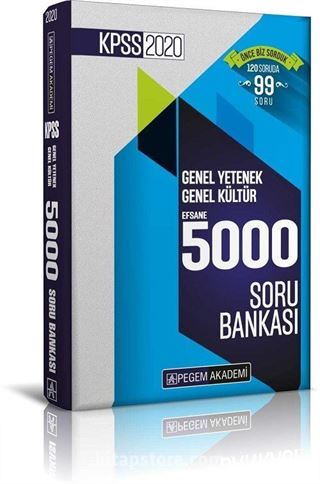 2020 KPSS Genel Yetenek Genel Kültür Efsane 5000 Soru Bankası
