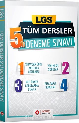 LGS Tüm Dersler 5'li Deneme Sınavı