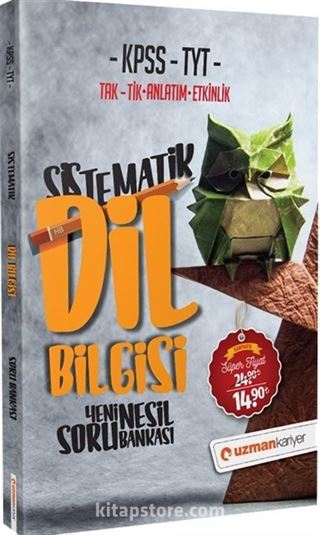 2020 KPSS TYT Sistematik Dil Bilgisi Yeni Nesil Soru Bankası