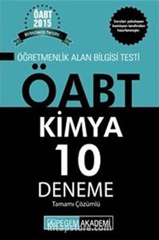 ÖABT Kimya Öğretmenliği Tamamı Çözümlü 10 Deneme (2015)