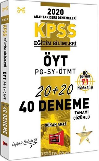 2020 KPSS Eğitim Bilimleri ÖYT-PG-SY-ÖTMT Tamamı Çözümlü 40 Deneme