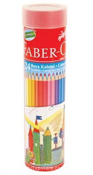 Faber Castell Silindir Tüp Kuruboya 24 Renk(116524)
