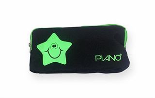 Çift Bölmeli Neon Kalem Çantası Siyah-Yeşil (Klc010)