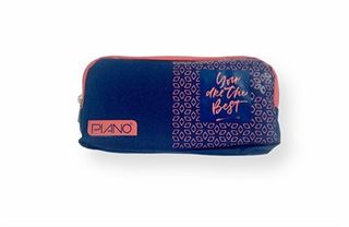 Çift Bölmeli Neon Kalem Çantası Lacivert