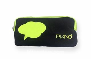 Çift Bölmeli Neon Kalem Çantası Siyah-Sarı (Klc010)