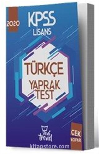2020 KPSS Türkçe Yaprak Test
