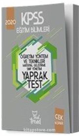 2020 KPSS Eğitim Bilimleri Öğretim Yöntem ve Teknikleri Yaprak Test