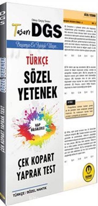 DGS Türkçe Sözel Yetenek Çek Kopart Yaprak Test