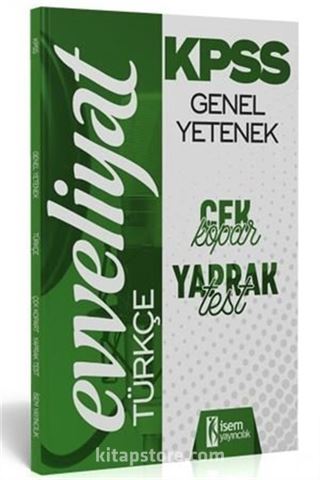 2020 Evveliyat KPSS Genel Yetenek Türkçe Çek Kopar Yaprak Test