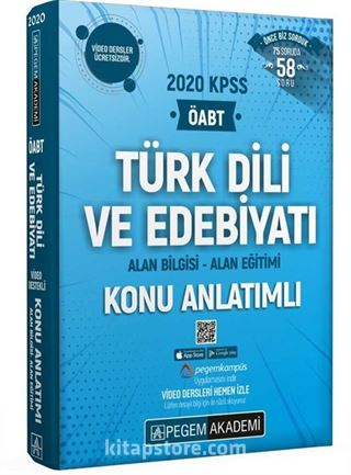 2020 KPSS ÖABT Türk Dili ve Edebiyatı Video Destekli Konu Anlatımlı