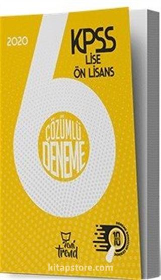 2020 KPSS Lise Önlisans 6'lı Çözümlü Deneme