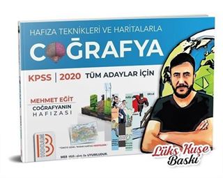 2020 KPSS Tüm Adaylar İçin Lüks Kuşe Baskı Haritalar ve Hafıza Teknikleriyle Coğrafya