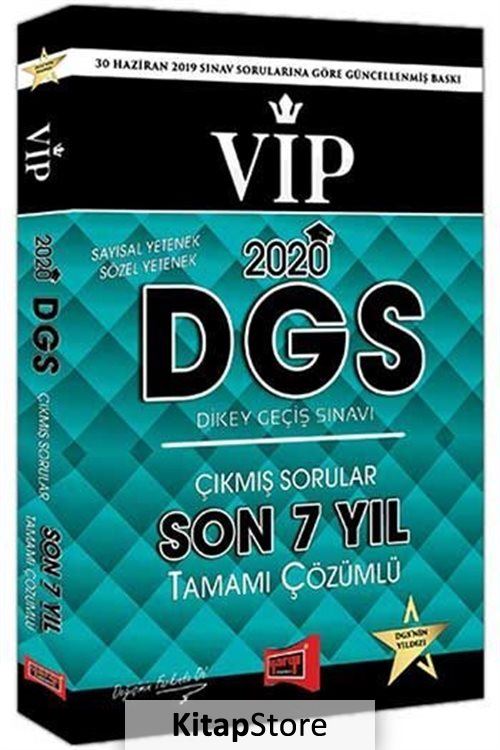 2020 DGS VIP Sayısal Sözel Yetenek Son 7 Yıl Tamamı Çözümlü Çıkmış Sorular