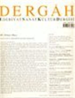 Dergah Edebiyat Sanat Kültür Dergisi / Mayıs 2003 - Sayı 159