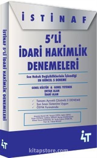İstinaf 5'li İdari Hakimlik Denemeleri