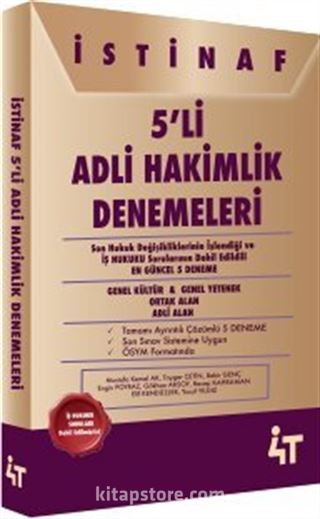 İstinaf 5'li Adli Hakimlik Denemeleri