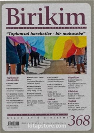 Birikim Aylık Sosyalist Kültür Dergisi Sayı:368 Aralık 2019