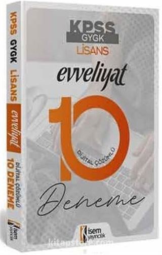 2020 Evveliyat KPSS Genel Yetenek Genel Kültür Tamamı Dijital Çözümlü 10 Deneme