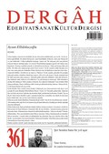 Dergah Edebiyat Sanat Kültür Dergisi Sayı:361 Mart 2020