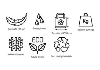 Askılı Bez Çanta - Kaktüs (143)