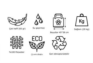 Askılı Bez Çanta - Dalgalar (149)