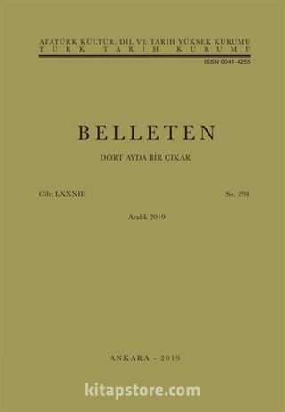 Belleten Sayı:298 Yıl 2019