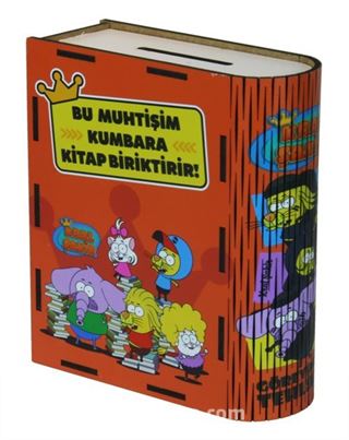 Kral Şakir - Görevimiz Tehlike Kitap Görünümlü Kilitli Ahşap Kumbara